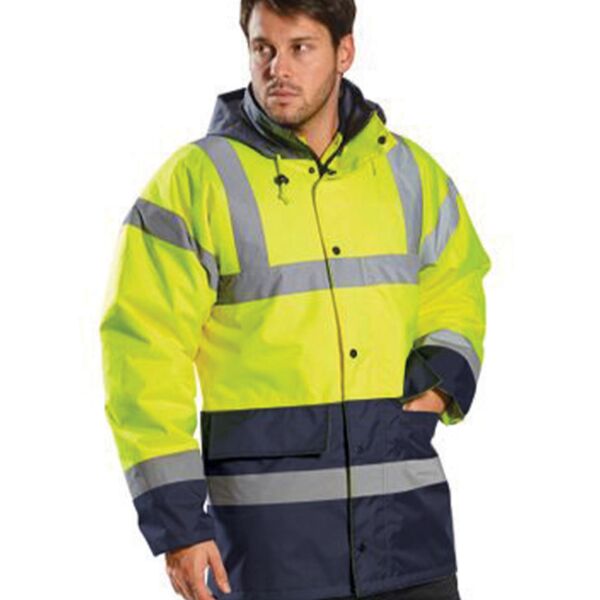 Portwest Portwest Hi-Vis Contrast Traffic Jacket PW025 Portwest Hi-Vis Contrast Traffic Jacket Thumbnail