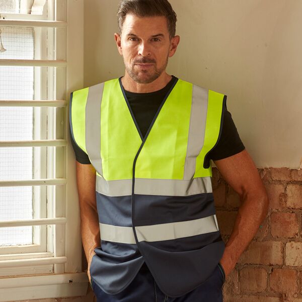 Yoko Yoko Two Tone Waistcoat YK111 Yoko Two Tone Waistcoat Thumbnail