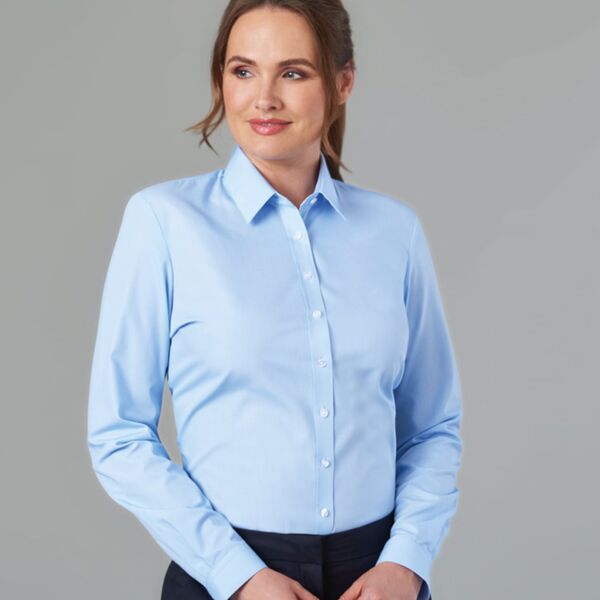 Brook Taverner Brook Taverner Ladies Selene Long Sleeve Poplin Shirt BK135 Brook Taverner Ladies Selene Long Sleeve Poplin Shirt Thumbnail
