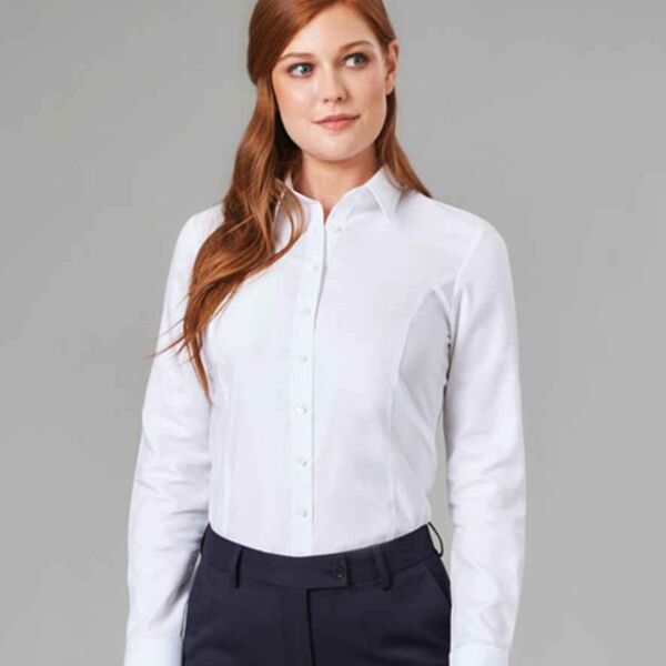 Brook Taverner Brook Taverner Ladies Albany Long Sleeve Classic Oxford Shirt BK589 Brook Taverner Ladies Albany Long Sleeve Classic Oxford Shirt Thumbnail