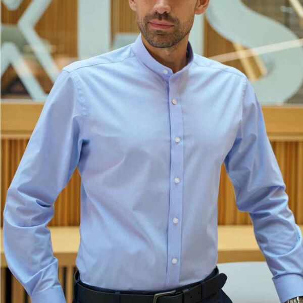 Brook Taverner Brook Taverner Volterra Long Sleeve Grandad Collar Shirt BK578 Brook Taverner Volterra Long Sleeve Grandad Collar Shirt Thumbnail