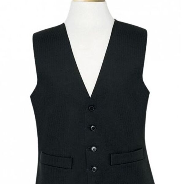 Brook Taverner Black Herringbone Waistcoat 1701 Black Herringbone Waistcoat Thumbnail