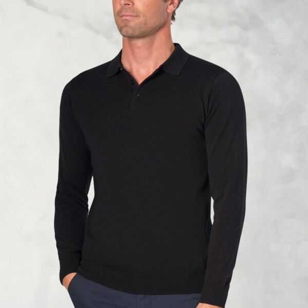 Brook Taverner Casper Knitted Polo Shirt 4219 Casper Knitted Polo Shirt Thumbnail