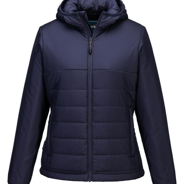 Women’s professional hooded insulated baffle jacket (S613) Thumbnail