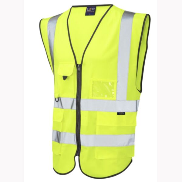 LEO Workwear Lynton Hi Vis Vest W11-Y-LEO Lynton Hi Vis Vest Thumbnail