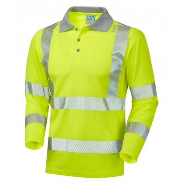 ECOVIZ- BARRICANE Coolviz Plus Sleeved Polo Shirt P08-Y-LEO ECOVIZ- BARRICANE Coolviz Plus Sleeved Polo Shirt Thumbnail