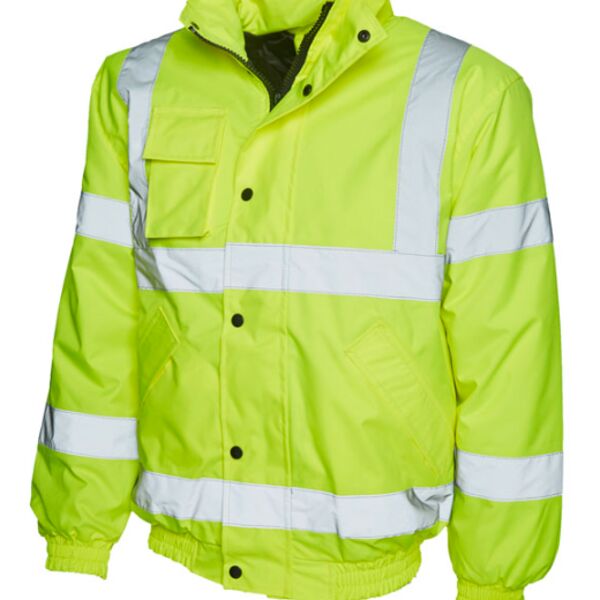 Uneek High Visibility Bomber Jacket UC804 High Visibility Bomber Jacket Thumbnail
