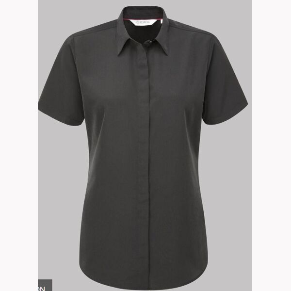 Erin Black Short Sleeve Blouse Thumbnail