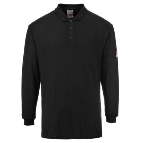 Modaflame Knit FR Long Sleeve Polo Shirt Thumbnail