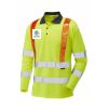 ECOVIZ- BICKLETON Orange Brace Coolviz Sleeved Polo Shirt Thumbnail
